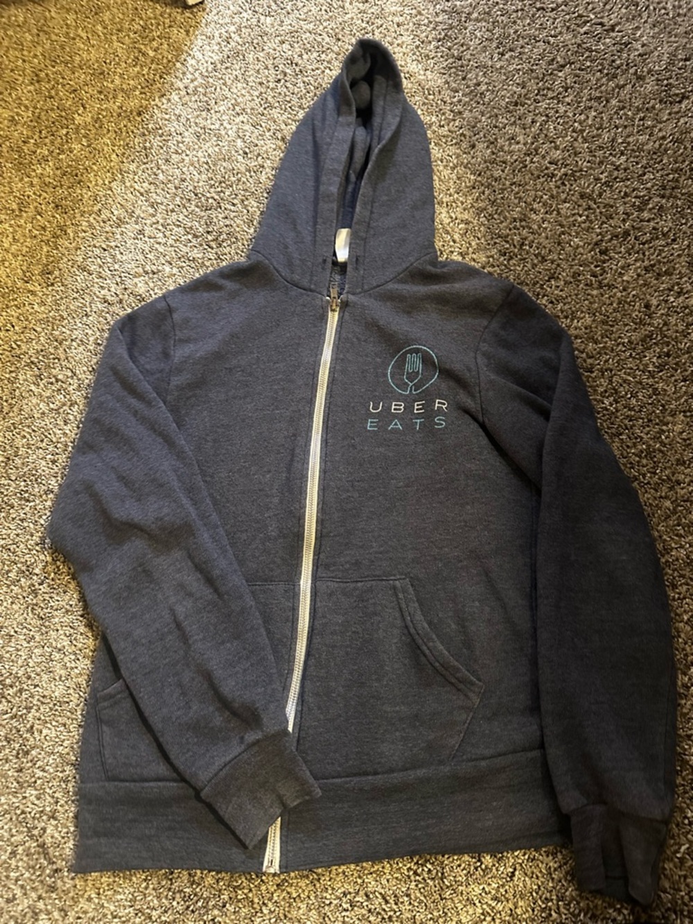 Uber Eats Branded Zip Up Hoodie